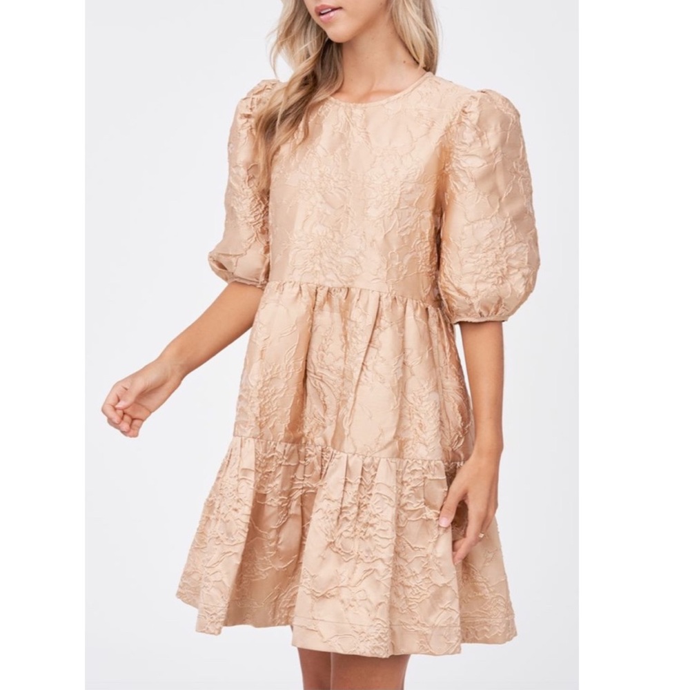 En Saison Collection Jacquard Babydoll Dress